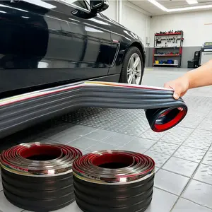 Universal Car Side Body Decoration Strip, Exterior Guard Board Anti-Roll Anti-Collision Scratch Resistant, Side Skirt Trim Decorative Strip