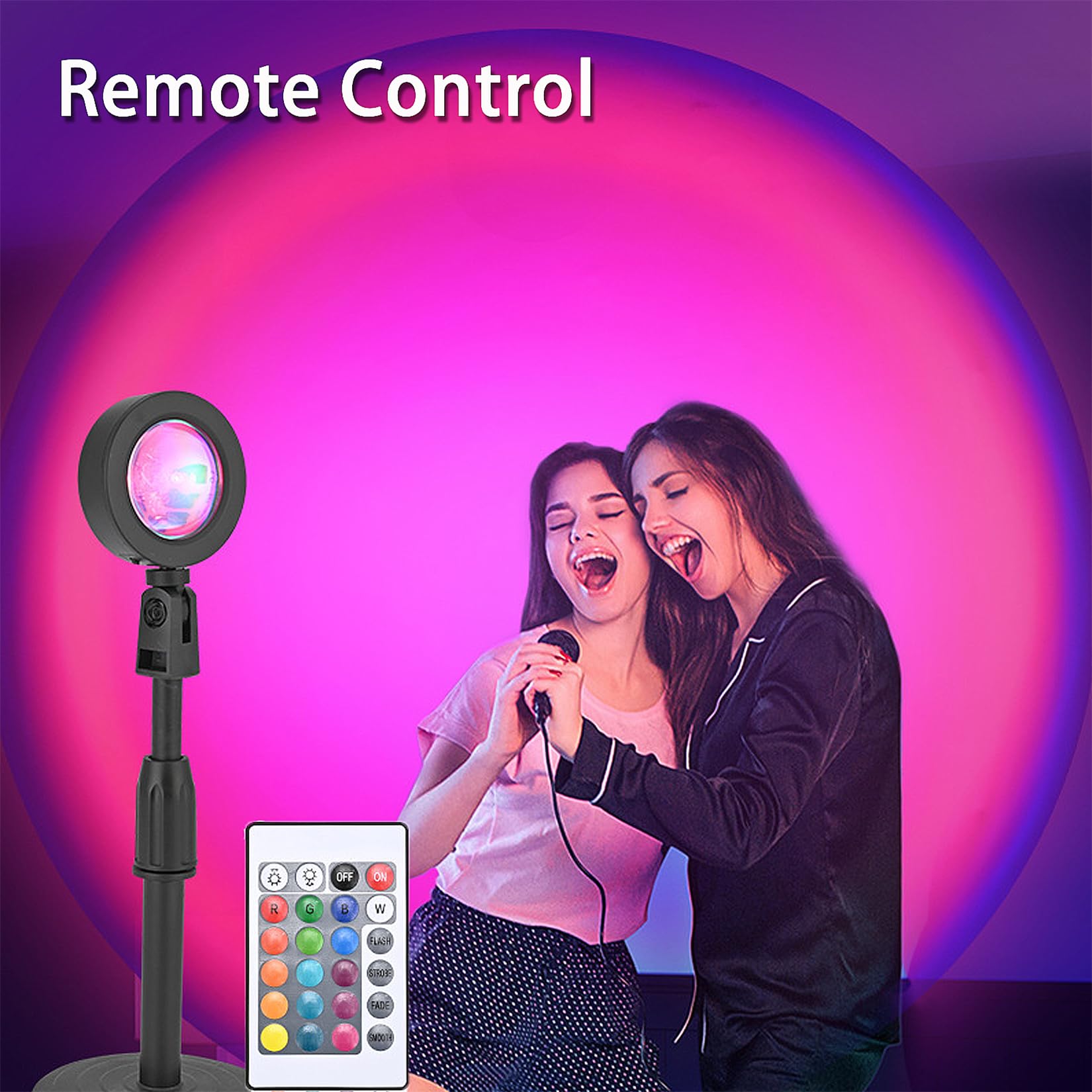 "Sunset Lamp Projector, Rainbow Projection Led Lights with Remote,  Multicolor Changing LED Night Light, Sunlight Light for Photography Selfie Party, Home Bedroom Decor Xmas Gifts for Women "