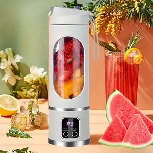Portable Digital Juicer Blender - Smart LED Display,USB Rechargeable & Compact for Smoothies On-The-Go - Perfect Travel, Back To School & Gym! Diet-Friendly，Leak Proof Design,healthy lifestyle