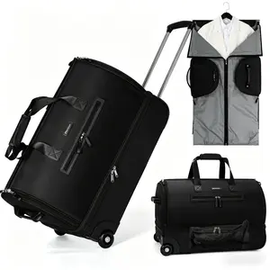 2 in 1 Modoker Rolling Bags, Large Garment Duffle Bag with Wheels,Carry on Luggage,Carry Bag,Waterproof Suit Luggage Bag for Women Men Business Travel Base Weekender,Travel essentials,personal item travel bag