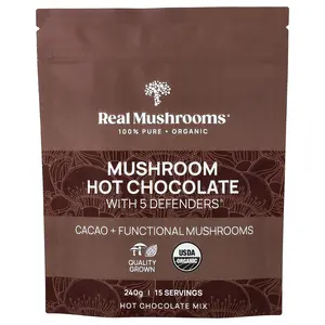 Real Mushrooms Mushroom Hot Chocolate with 5 Defenders®, 240 g