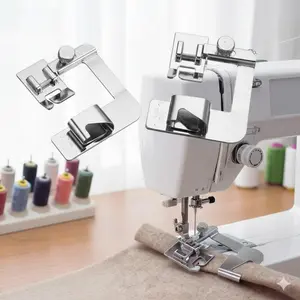 Easy Hemming Tool for Home Sewing Machines: No-Adjustment Rolling Hemmer Presser Foot, 13/19/25mm Multi-Size for Fabrics, Anti-Rust Alloy Sewing Accessory & Edge Finishing Must-Have, Sewing Supplies Crafts