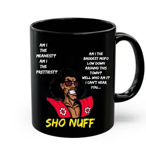 Sho'nuff Mug, Retro 80s Movie Gift, Vintage The Last Dragon Fan, Double Side Printed Cinephile Coffee Cup