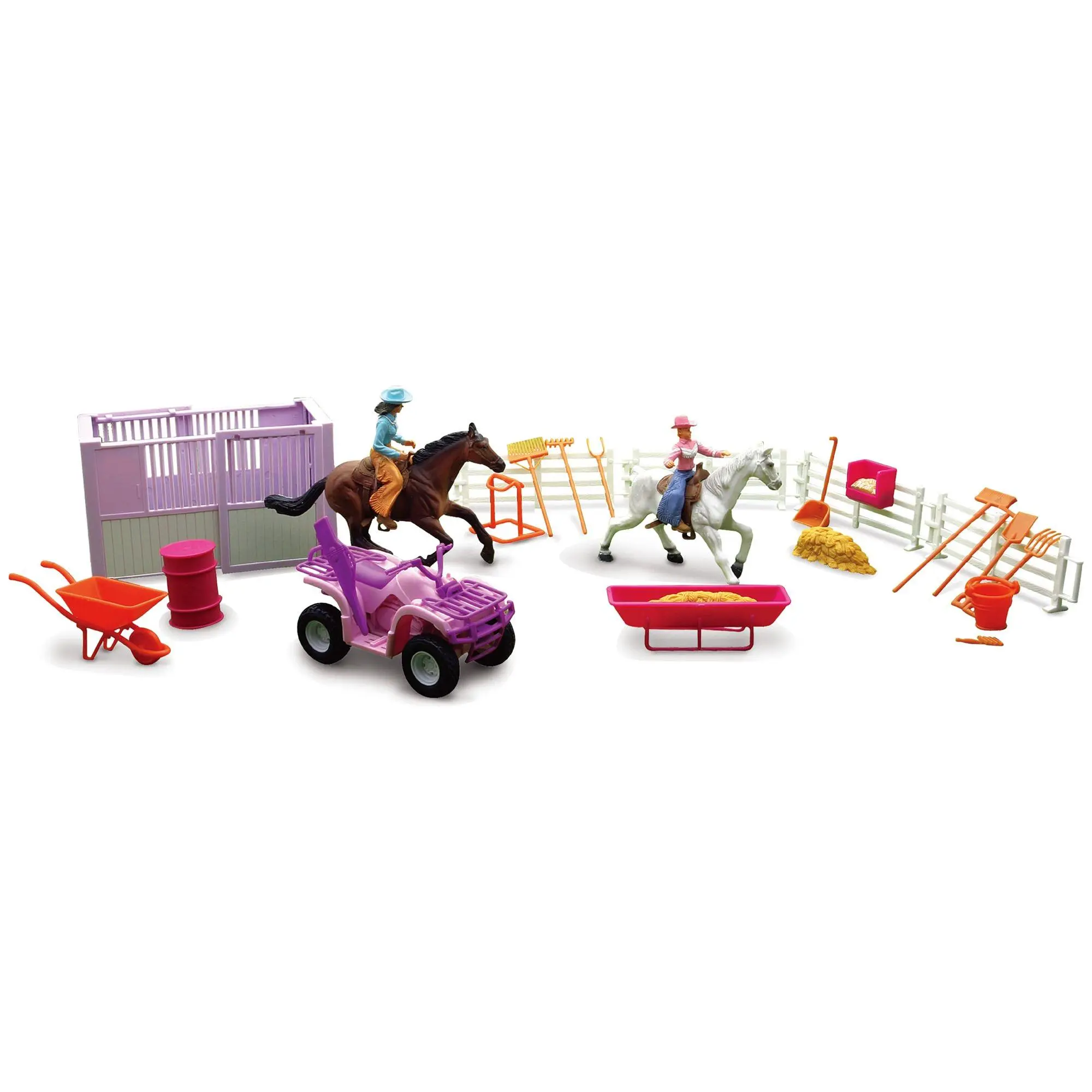 New Ray Valley Ranch Horse Playset w/ ATV