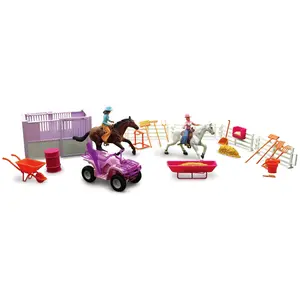 New Ray Valley Ranch Horse Playset w/ ATV