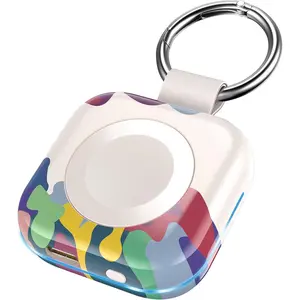 P-CGR012    Charger for Apple Watch Portable iWatch Wireless Charger,Compact Magnetic iWatch Chargers 1200mAh Power Bank Keychain Gift Your Mother Girl Birthday for Apple Watch10/ 9/8/7/6/SE/5/4/3/2/Ultra/Ultra 2