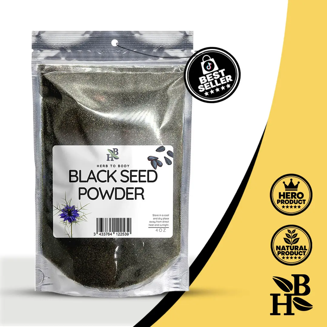 Black Seed Powder - 4 oz (113 g) | Nigella Sativa | Herb To Body