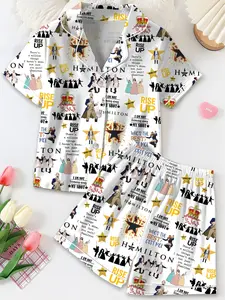 Hamilton Musical Pajamas Set, Broadway Theater Women Pajamas, Musical Sleepwear, Alexander Hamilton Pjs, Gift For Fans