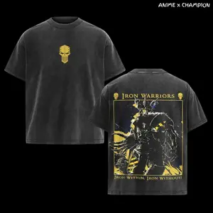 Iron Warriors - WARHAMMER 40K Traitor Legions Vintage Washed Unisex Graphic Tees, Casual Crewneck Short Sleeve Tee Men Gifts, Gift For Wargame Fan Fabric