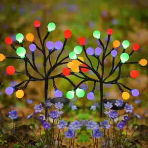 Solar 20LED Firefly Light Solar Ground Stake Garden Patio Light LED Bulb Flower Ball Decorative Light