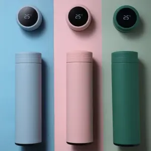 500ml Smart Water Bottle Stainless Steel Thermos Temperature Display Leakproof Vacuum Flasks Coffee Cup Milk Mug