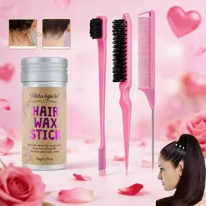 Wax Hair Stick for Flyaway Control & Styling Paste, Valentine Gift for Women & Men, Smooth Ponytail Maker & Accessories Set