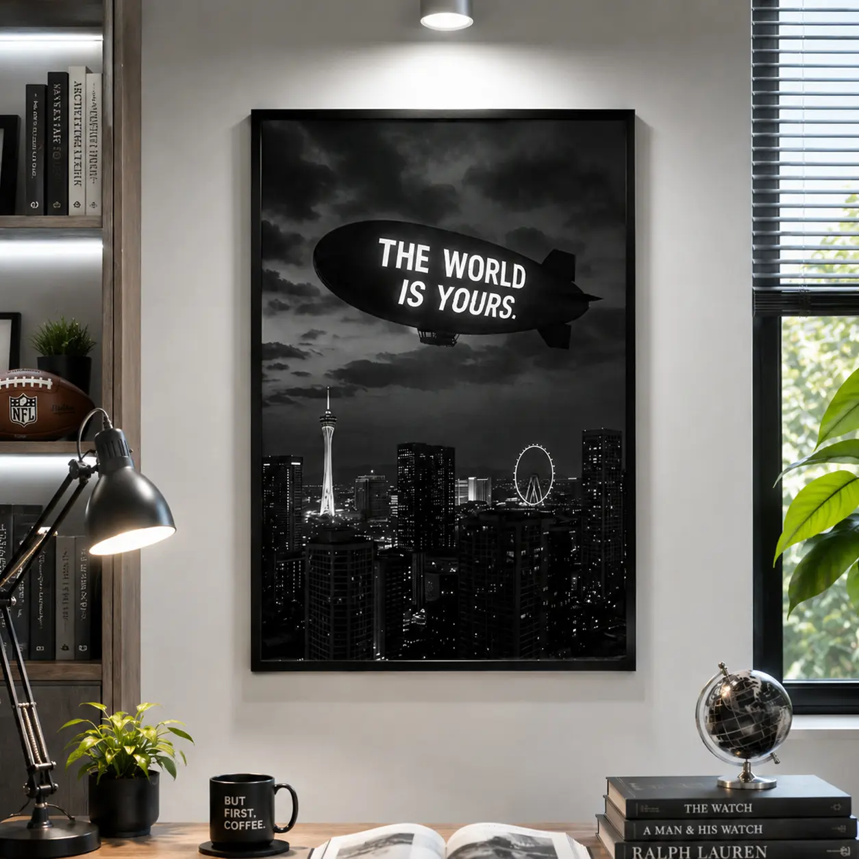 Vintage The World Is Yours Poster, Retro Motivational Art Decor, Inspirational Wall Art Decor For Home, Bedroom, Gym, Office, Living Room, Perfect Gifts