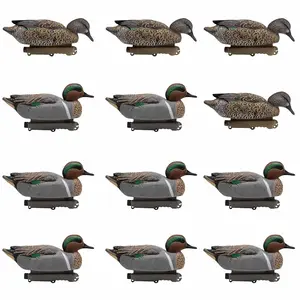 Final Approach HD Green-Winged Teal Floater Duck Decoys, 12 Pack