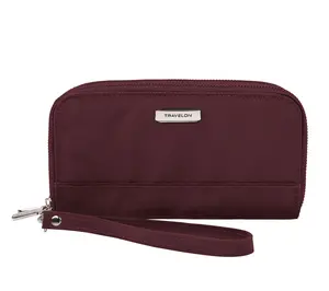 Travelon RFID Blocking Double Zip Clutch Wallet