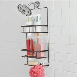 Premium Hanging Shower Caddy with 2 Shelves and Soap Tray, Oil Rubbed Bronze Organiser Racks