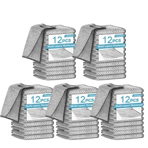 Multipurpose Non-Scratch Dishcloths 12Counts single layer Dishwashing Rags,Multipurpose Non-Scratch Wire Dishcloths forWet and Dry Use, Reusable Wire CleaningCloths for Kitchen, Sinks, and Pans SilverRemovable, Washable & More