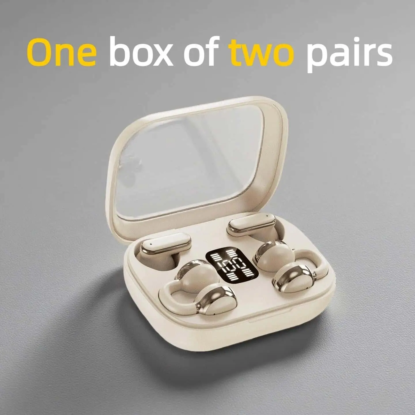Fluffdrip Q10 2026 Wireless Earbuds (2 Pairs Clip-On), Portable Digital Gadget for Couples, Mini Invisible Sports Headset with Bluetooth Connection & Charging, Compatible with Android & iPhone#SummerWins #DealsForYouDays