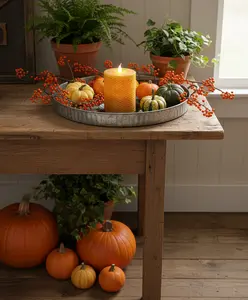 MUSTARD Honeycomb Pillar - 3 x 4 Candle Design with Yellow Honeycomb Texture for Freshening Decor and Ornaments