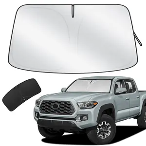 300T Universal Car Windshield Sun Shade, Foldable Reflective for Windshield & Window Shades with Overlapping Design, 55''x 31'' Car Interior Accessories Fits for Toyota/Camry/RAV4/Corolla/Hybrid/Cross/Tundra/Venza