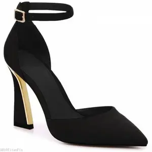Juliet Holy Womens Pumps Point Closed Toe Heels Buckle Ankle Strap D'Orsay Heeled SandalsAB10TitanFix