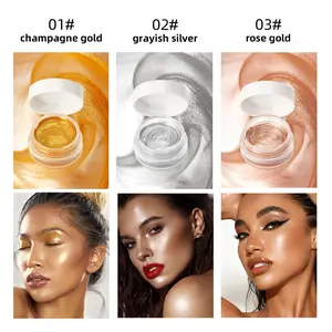 Natural Pearl Highlighter Cream, Face Contouring & Body Brightening, Enhances Skin Tone, Natural Look, Full Body Illumination, Glitter