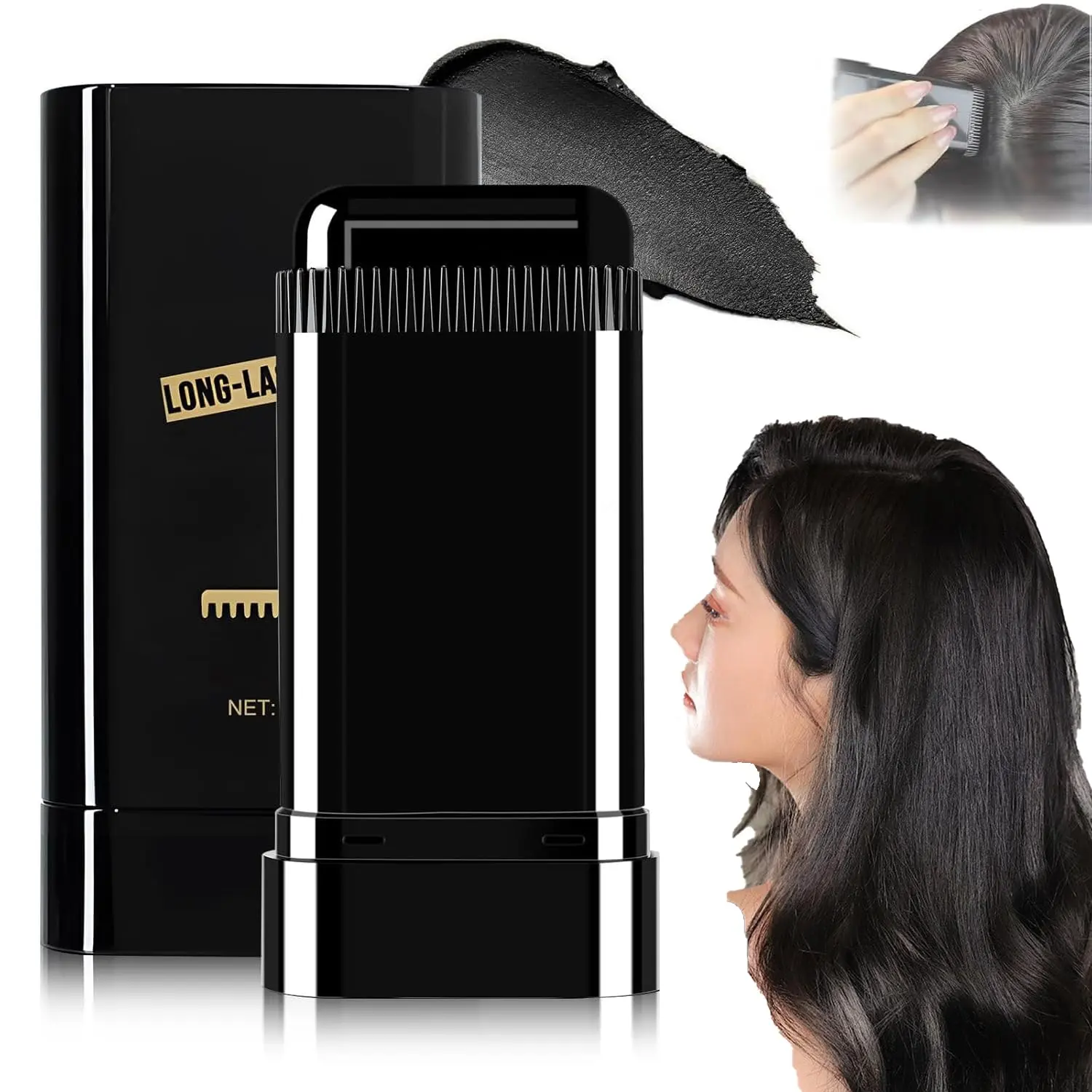 Root Touch-Up Hair Color Comb - Waterproof Applicator for Ash Brown, Ash Blonde Highlights, Balayage Color, Blonde Highlight Mixed - Haircare Beauty Product for Men’s Hair Transformation