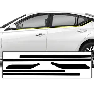 Nissan Altima 2019-2026 Window Trim Blackout Chrome Delete Kit - Precut Gloss Black Vinyl Overlays