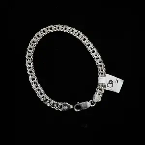925 Silver Chino Link Bracelet 6.5mm • 8” Long