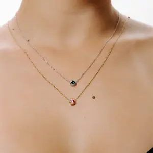 Personalized Birthstone Pendant Necklace: Custom Crystal Jewelry Gift