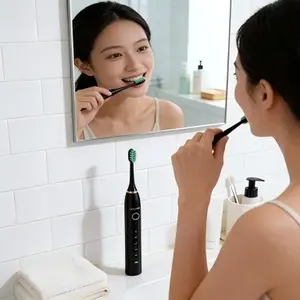 Sonic Electric Toothbrush for Adults, 5 Modes Rechargeable Electric Toothbrush with 30-Day Battery Life, IPX8 Waterproof Sonic Toothbrush with Smart Timer for Deep Cleaning & Gum Care brush o be type ca bikinitrimmer women 2 in 1 shaver wet dry