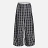 Aelfric Eden Menswear Men's Baggy Sweatpants - 55% Cotton 45% Polyester, Double Waist, Plaid Print, Wide-Leg, Vintage Y2K, Breathable, Basics, Unisex Cut, Drawstring, Shared Style Streetwear Bottoms for Back to School