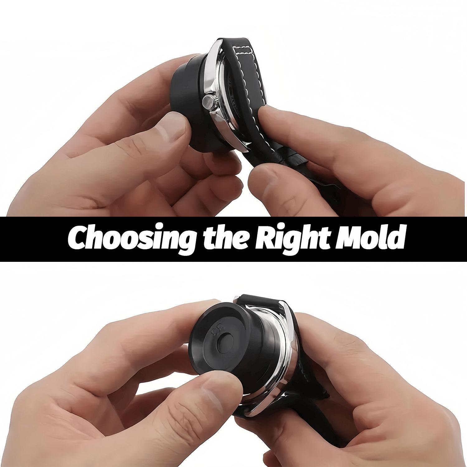 Watch Press Tool Set | Watch Back Case Closure Press with 12 Dies | Watch Repair Kit for Snap Back Case Covers | Watchmaker Tool for Battery Replacement