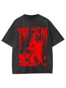 Yoruichi Washed T-Shirt - Washed Tee, Graphic T-Shirt, Vintage Style, Streetwear, Unisex, Oversized Fit, Soft Cotton