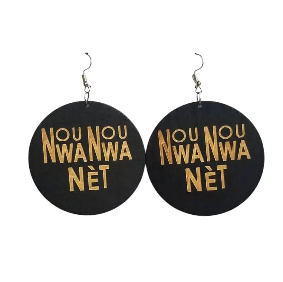 Nou nwa nou nwa nèt Boutikay earrings
