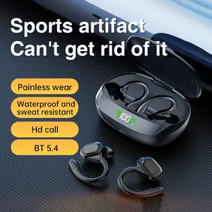 Wireless Earbuds, Low Power Consumption, LED Battery Display, Type-C Fast Charging, HD Calls, Secure Fit, Large Capacity Case, Essential for Commuting