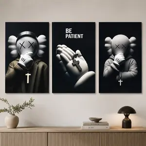 Hypebeast KAWS Poster Set |   Christian Graffiti Wall Art for Bedroom, Dorm & Office Decor