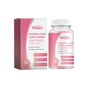 Googeer：Collagen Gummies for Hair, Skin, and Nail Support, with Vitamin C, Vitamin E, and Biotin, Gluten-Free, 30ct