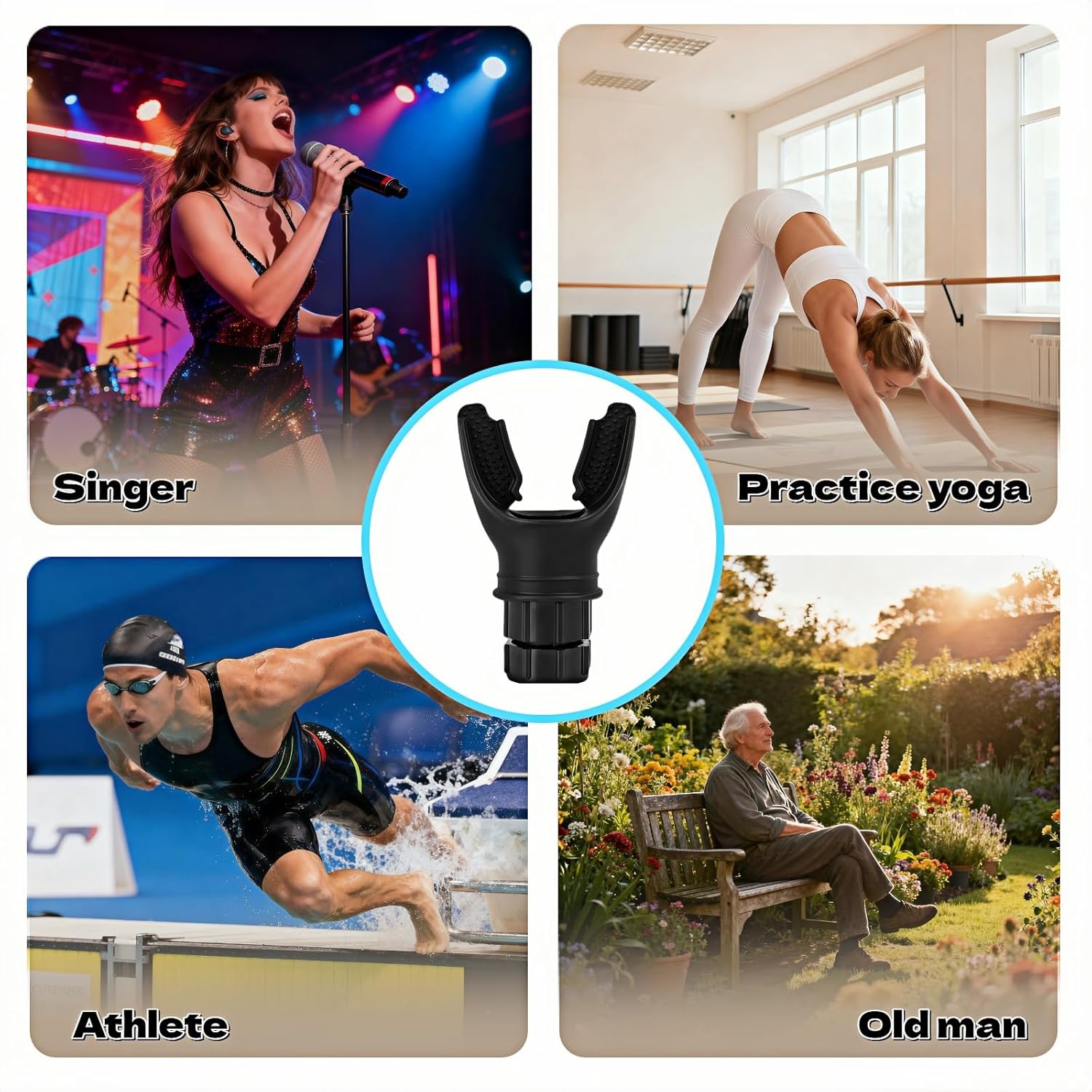 Compact Breathing Exercise Device with Adjustable Resistance Settings, Easy-to-Clean Lung Trainer for Improving Lung Strength in Daily Life and Fitness Training