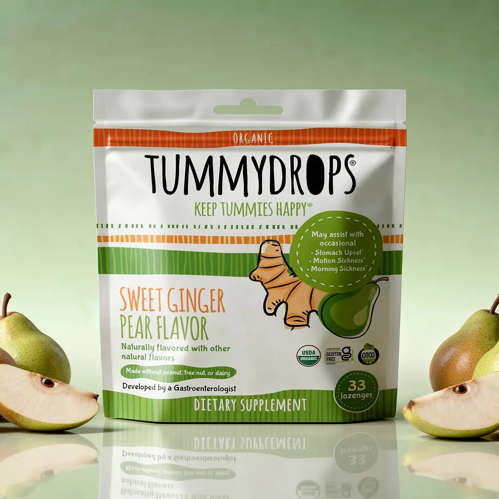 Organic Sweet Ginger Pear Tummydrops 33 ct