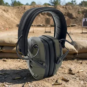Protective Shooting Earmuffs, Eardefenders with Sound Amplification, foldable Noise-Canceling Headphones for Hunting, Range & outdoor use, Comfort Fit adjustable Headband, high-Fidelity audio, hearing protection for Shooters & Adventurers