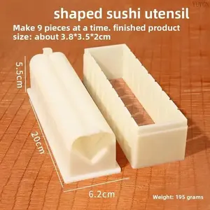 Complete Sushi Making Kit, reusable food-grade sushi molds for homemade rice rolls.Simple and user-friendly design, ideal for beginners to make nori rolls easily at home.Practical DIY kitchen tool for daily meals, family dinners and small parties, conve