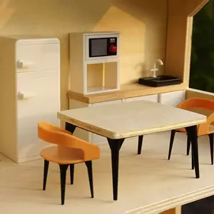 Dollhouse Decoration Miniature Dining Chair DIY Accessories, Suitable for Model and Outdoor Scene Decoration and Photography Props - Perfect Holiday Gift or Collectible Craft