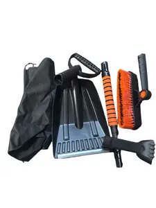 35" Ice Scraper & Extendable Snow Brush Emergency Shovel with Foam Grip 180° Pivoting Head for Cars Trucks SUVs Vehicles Essential Snow Removal Tool