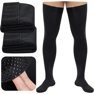 Compression Socks, 20-30mmHg Men's Thigh High Compression Stockings with Non-slip Silicone