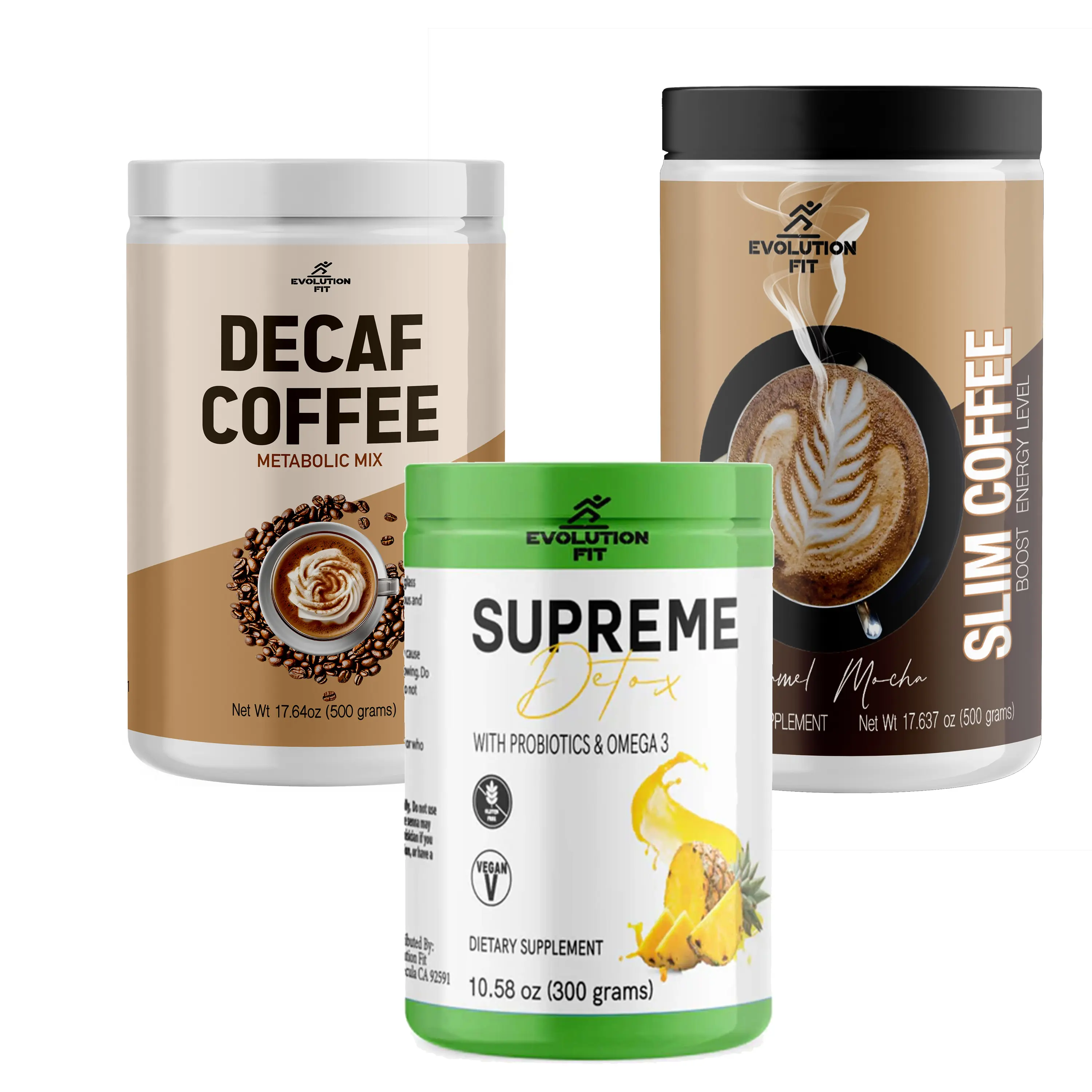 All Day Support Kit- Mocha Coffee- Decaf Coffee- Supreme Detox