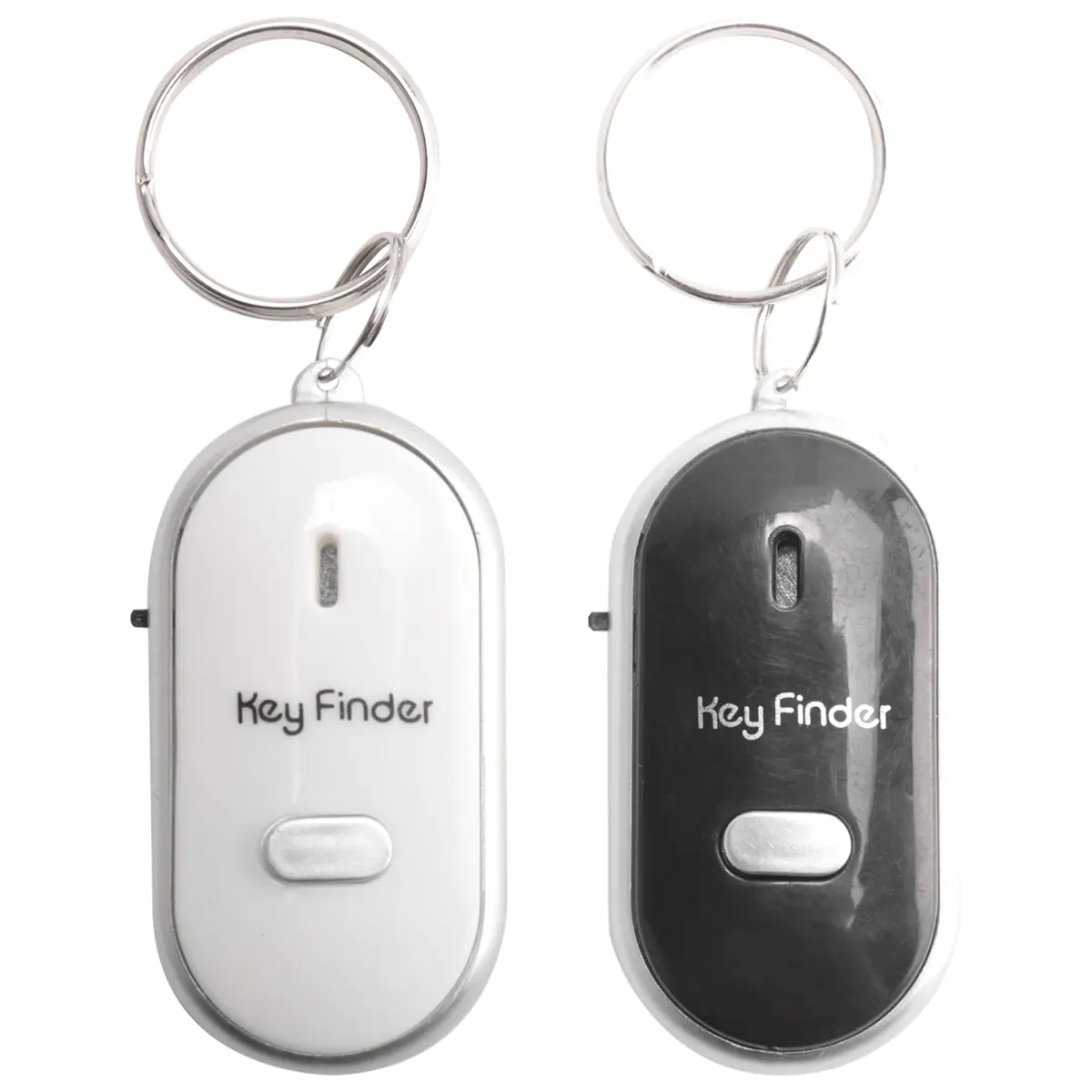 2pcs Electronic Anti-Lost Wireless Smart Key Finder, Plastic-Metal Keychain Locator with Flashing Beeping LED, Remote Ring for Car Keys