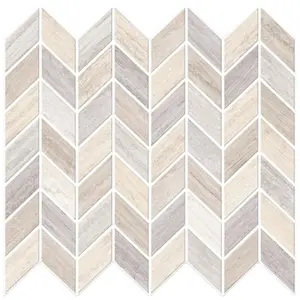 Peel and Stick Wallpaper Tiles 8" x 8" Earth Herringbone 24 Pack Natural Textured Pattern for Kitchen Bathroom DIY Projects