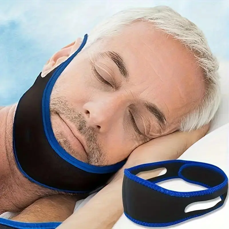 Chin Strap for Snoring Prevention, 1 Count Snoring Strap & Chin Support for Sleep Apnea, Health Sleep Aid Sleeping Aids for Men and Women