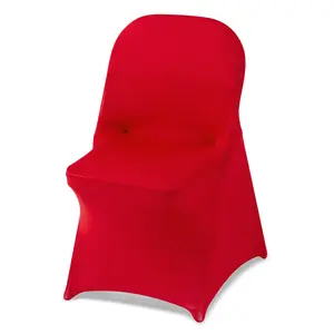 50 Pcs Red Chair Covers For Dining Banquet And Wedding Decor, Premium Polyester Spandex Stretch Slipcovers With Flat-Front Design, Fits Most Standard Chairs Up To 17.72 X 18.11 X 30.31 Inches, Machine Washable And Stain Resistant